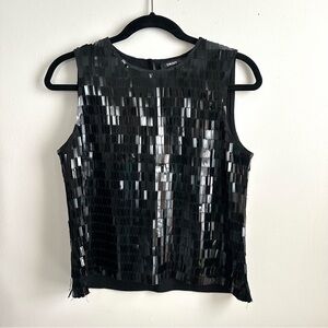 DKNY • 100% Silk Sequined Tank Top